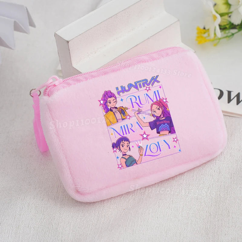 KPop Demon Hunters Kid Girl Plush Coin Purses