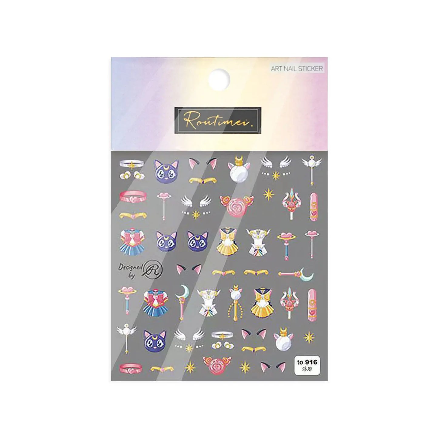 New Sailor Moon Luna Mizuno Ami Tsukino Usagi Sweet Cute Waterproof Nail Art Patch Creative Simple Cartoon Nail Decoration Gift