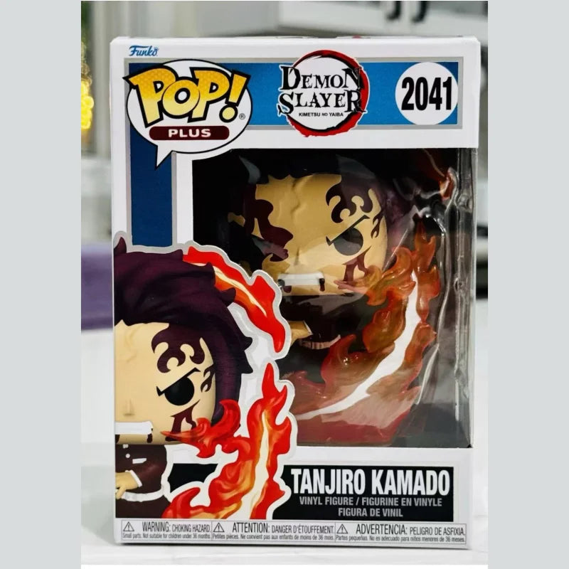 Genuine Funko Pop Demon Slayer Akaza Kamado Tanjiro Kamado Nezuko Action Doll Model 2041 2042 2043 Vinyl Sculpture Dolls Gift
