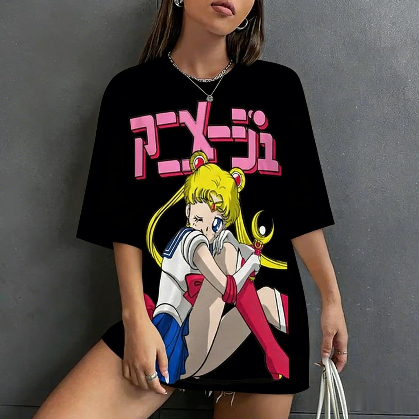 Sailor Moon Anime T Shirt Women Man Casual 2026 Summer New Short Sleeve Cotton Tops Graphic Tee Cartoon Streetwear Y2k Clothes