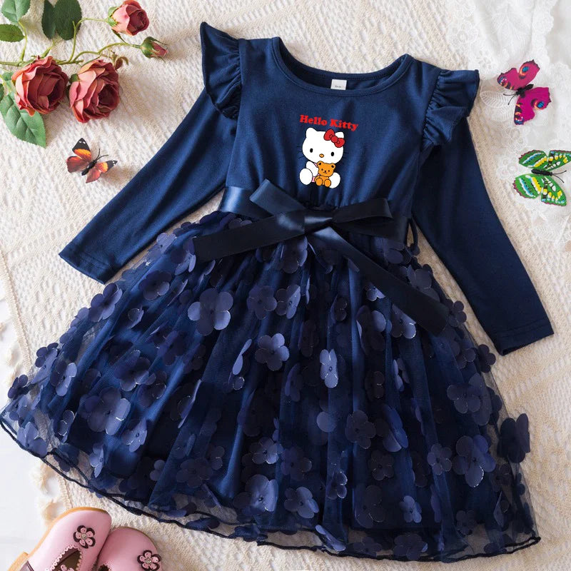 Hello Kitty Girl Baby 2-6Y Long Sleeve Princess Dress