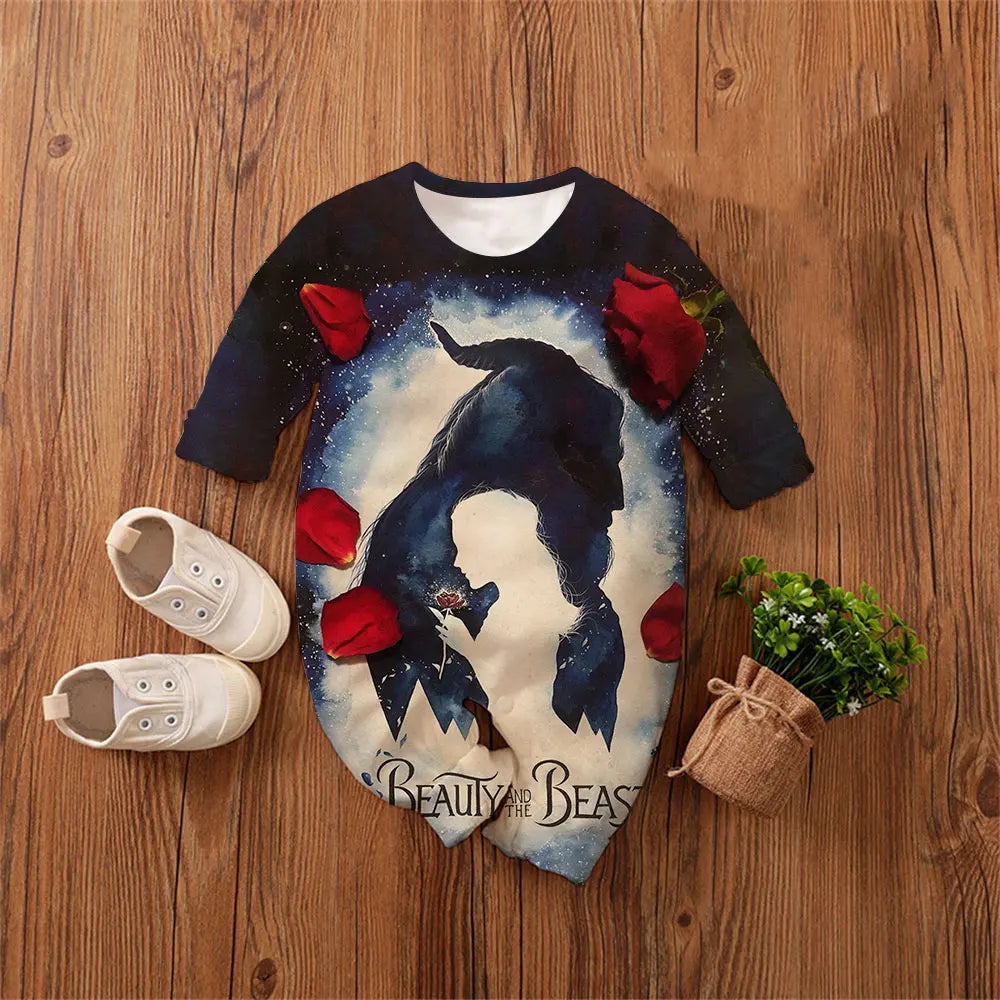 Baby Romper 0-4 Years Cotton/Poly Blend Beauty and the Beast Clothes