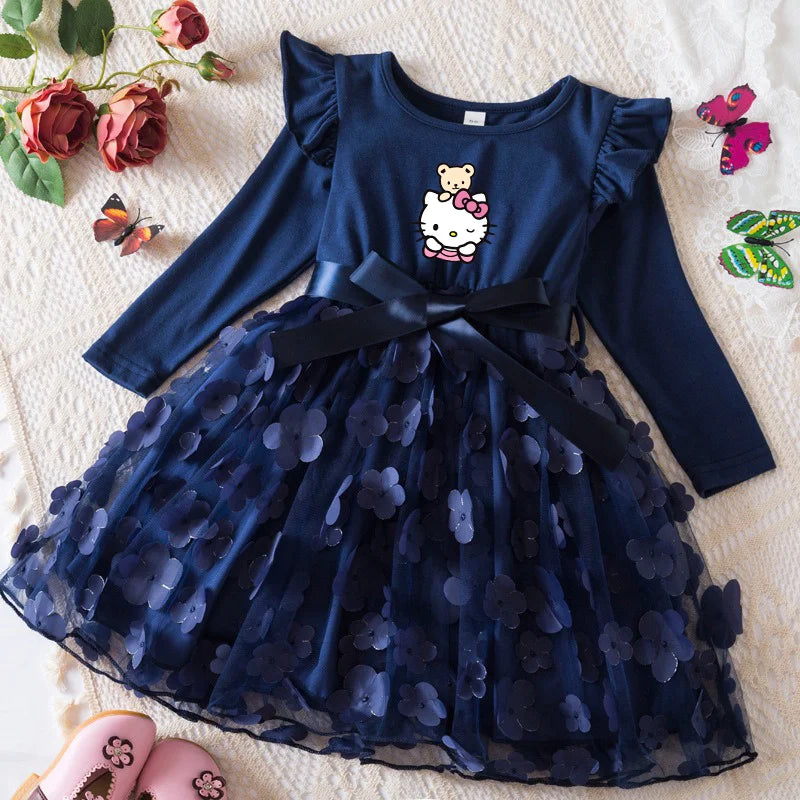 Hello Kitty Girl Baby 2-6Y Long Sleeve Princess Dress