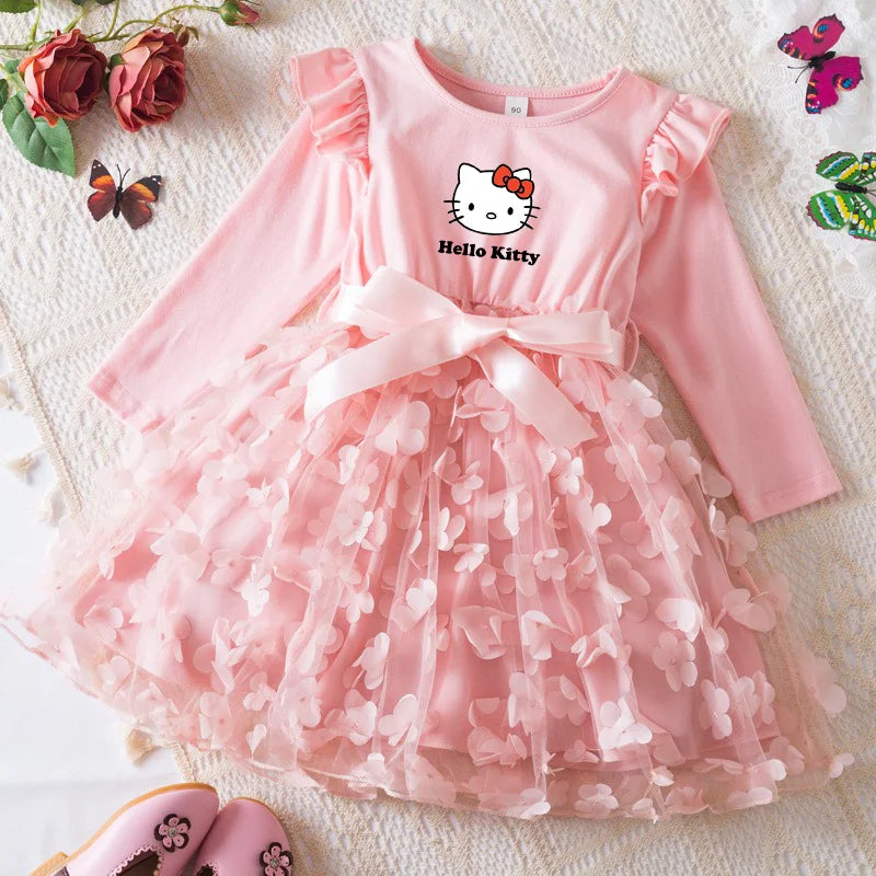 Hello Kitty Girl Baby 2-6Y Long Sleeve Princess Dress