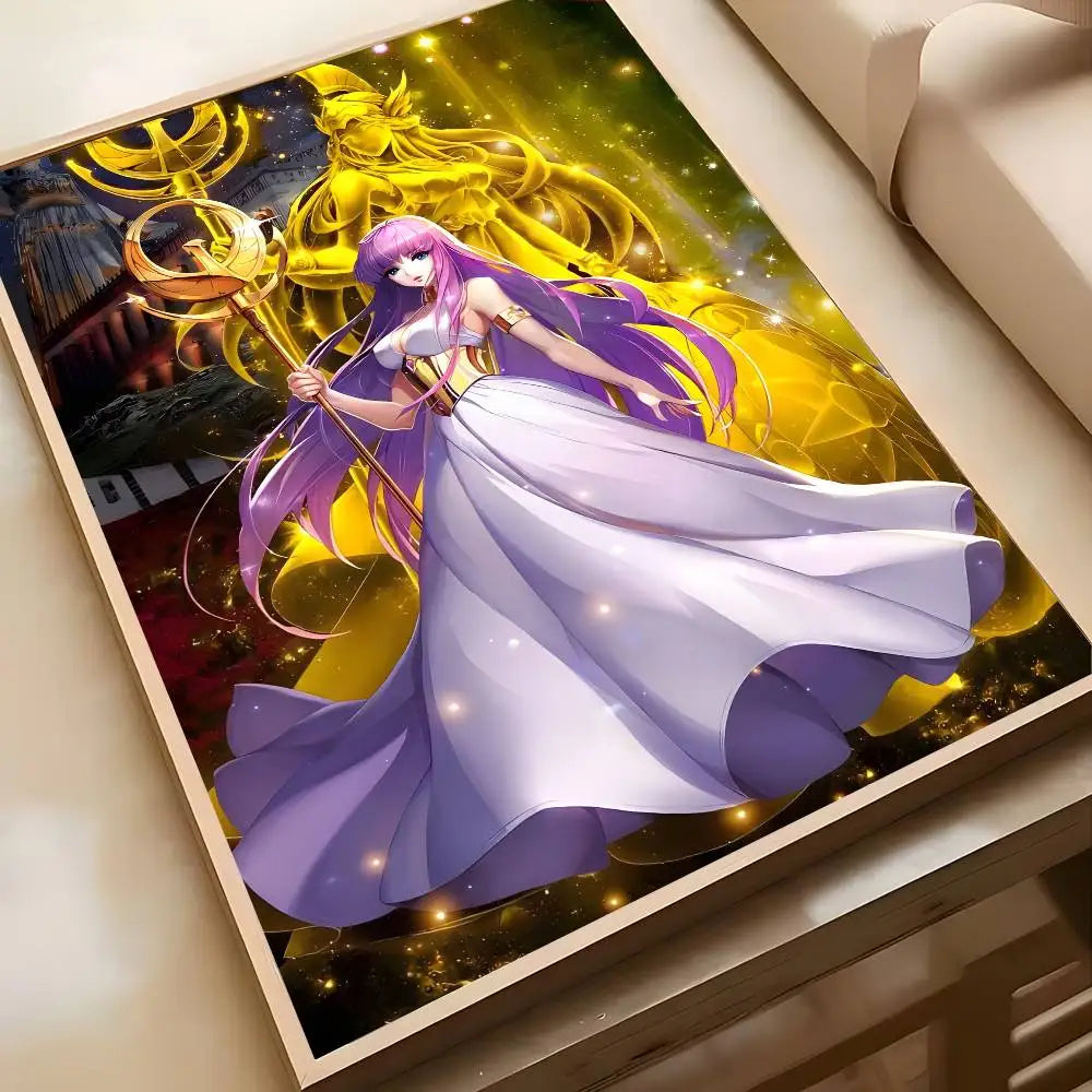 Saint Seiya Poster High-definition art sticker Self adhesive waterproof home decoration