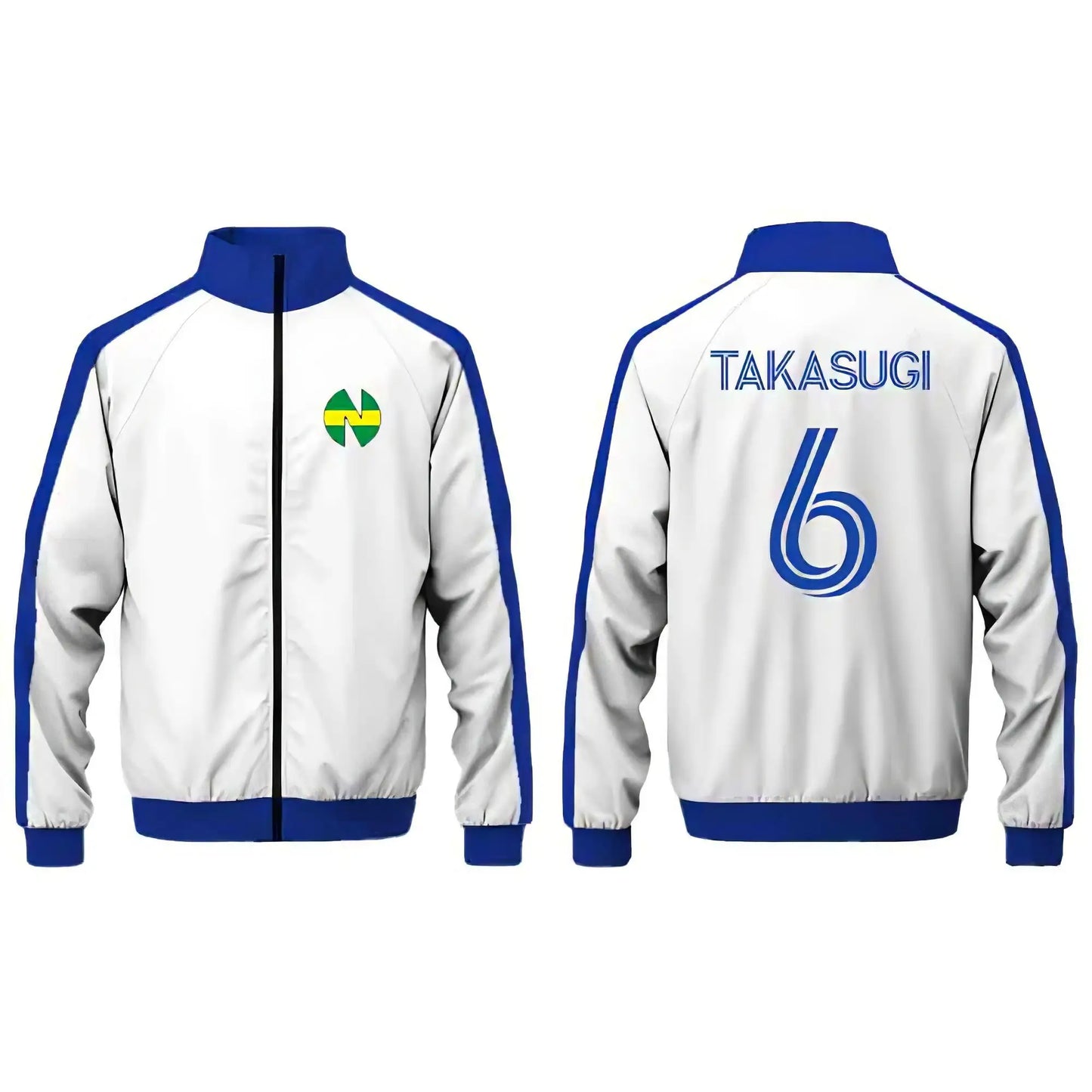 Japanese Anime Captain Tsubasa Jacket Autumn Winter Street Casual Cosplay Sportswear Unisex Stand Collar Zipper Long Sleeve Coat