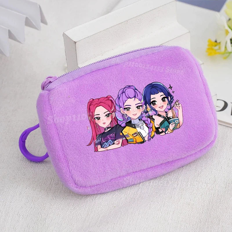 KPop Demon Hunters Kid Girl Plush Coin Purses