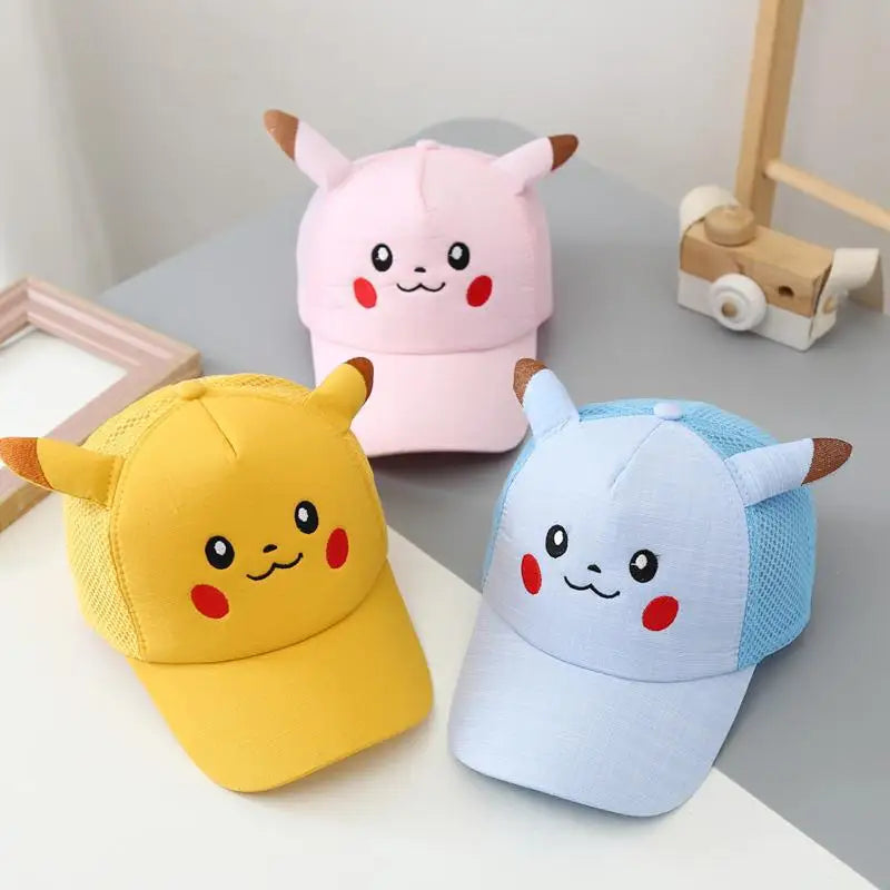 Pokemon Kids Cap with Pikachu Face and Ears
