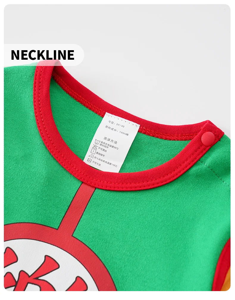 Infant Jumpsuits 0-18m Cotton Round Neck Long-Sleeved