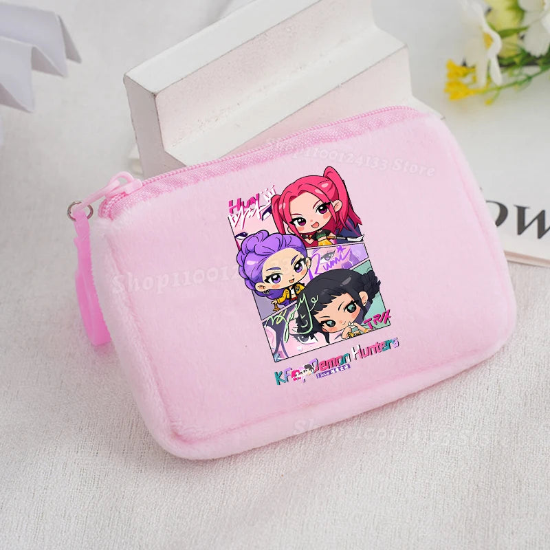 KPop Demon Hunters Kid Girl Plush Coin Purses
