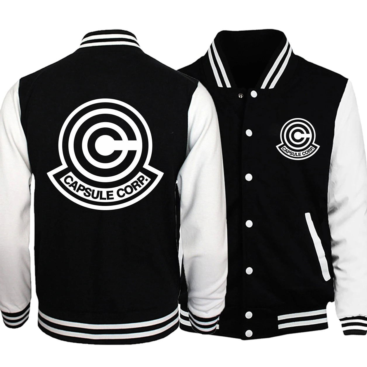 Japanese Anime Cosplay Baseball Jacket Coat College Casual Sweatshirt Jacket Male Autumn Winter Warm Fleece Oversized Jackets