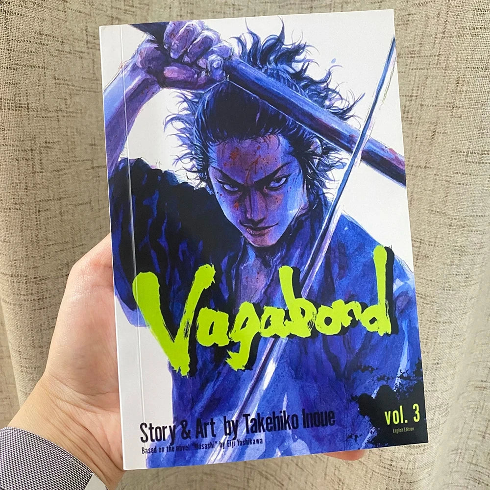 Anime Vagabond Volume 1-3 Miyamoto Musashi Japanese Teen Mystery Romance English Comic Book Manga Book English Version