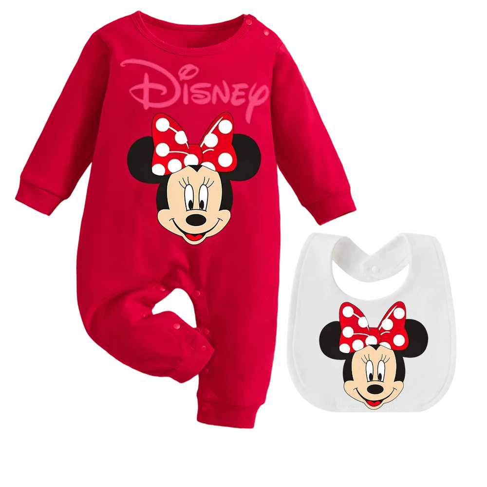 Newborns long-sleeved jumpsuits 0-9M Mickey Mouse Design