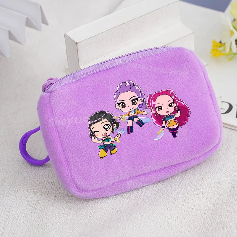KPop Demon Hunters Kid Girl Plush Coin Purses