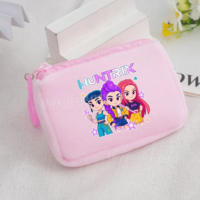 KPop Demon Hunters Kid Girl Plush Coin Purses
