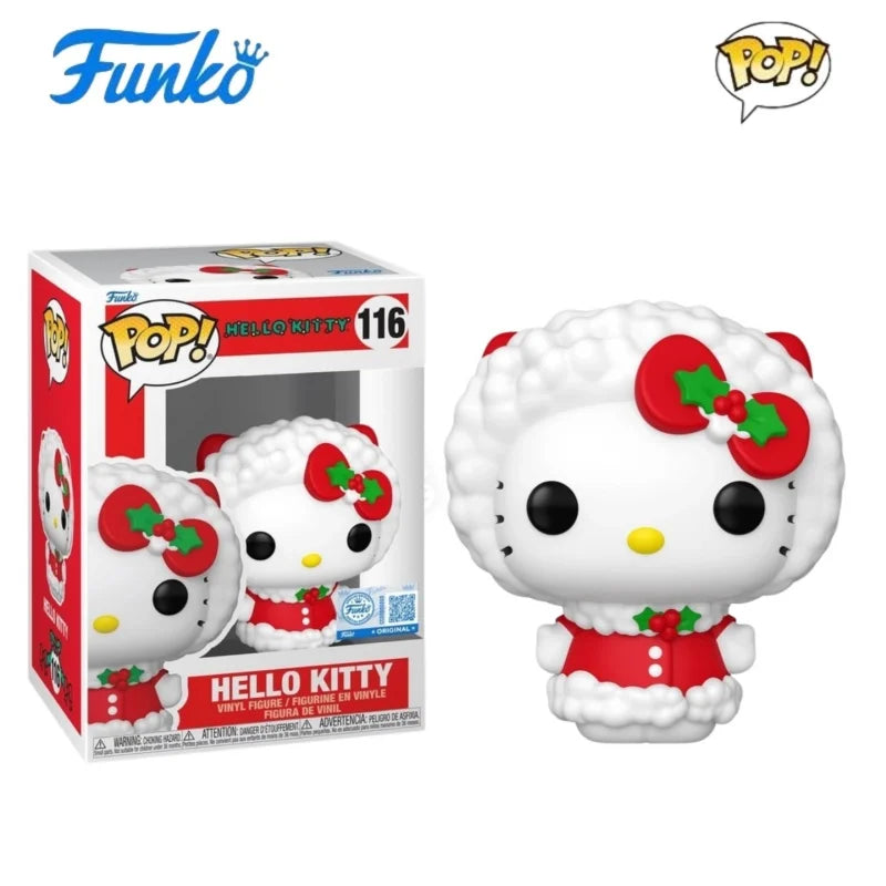Funko Pop Hello Kitty Series Vinyl Figure Gamer Kuromi #117 Christmas Hello Kitty My Melody Kawaii Action Figures Children Gifts