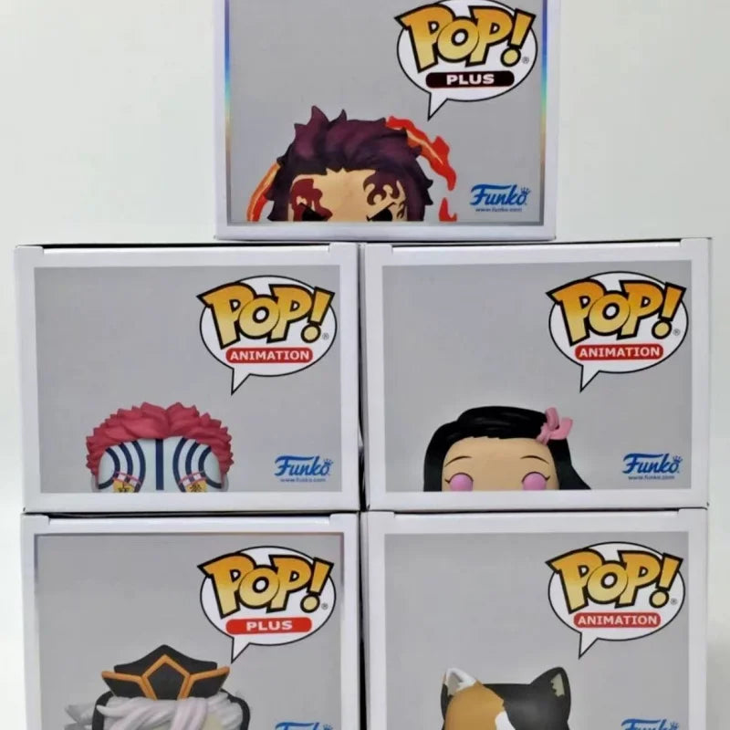 Genuine Funko Pop Demon Slayer Akaza Kamado Tanjiro Kamado Nezuko Action Doll Model 2041 2042 2043 Vinyl Sculpture Dolls Gift