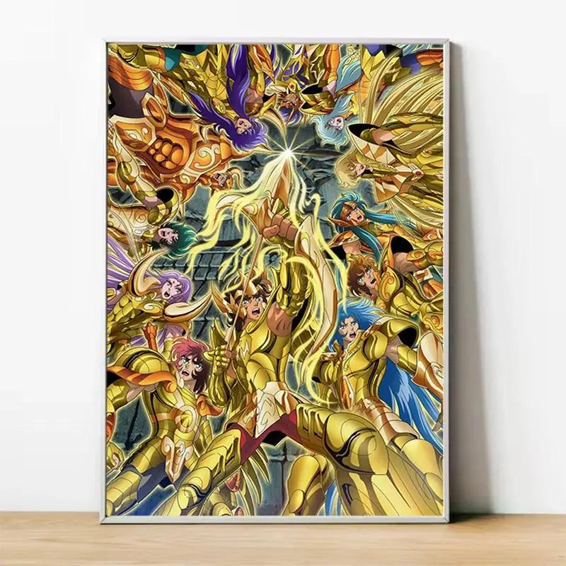 Saint Seiya Gold Saints Anime Canvas Poster  Home  Room Decor Wall Art Painting
