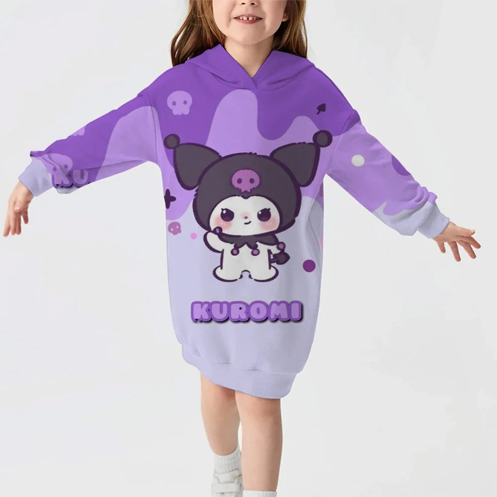 Hello Kitty Girl Comfortable Hoodie Dress