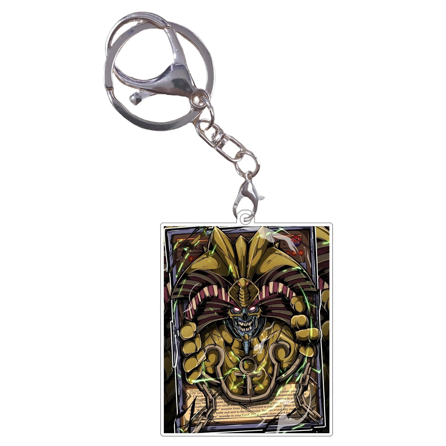 Yu Gi Oh Double Sided Acrylic Keychain Dark Magician Blue-Eyes White Dragon