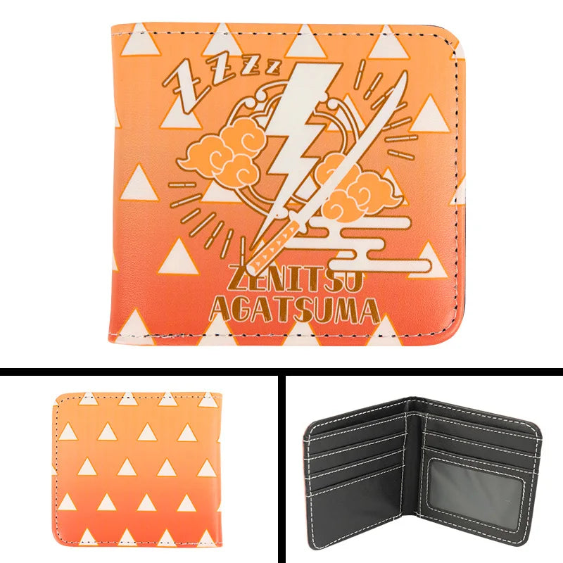 New Kimetsu No Yaiba Fashion Anime Cartoon Wallets Demon Slayer Kamado Nezuko Coin Purses Handbag Casual Card Kids Birthday Gift