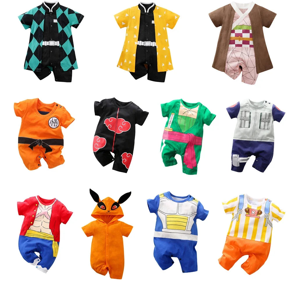 Baby Anime Romper 0-1 yr Breathable Cotton Jumpsuit