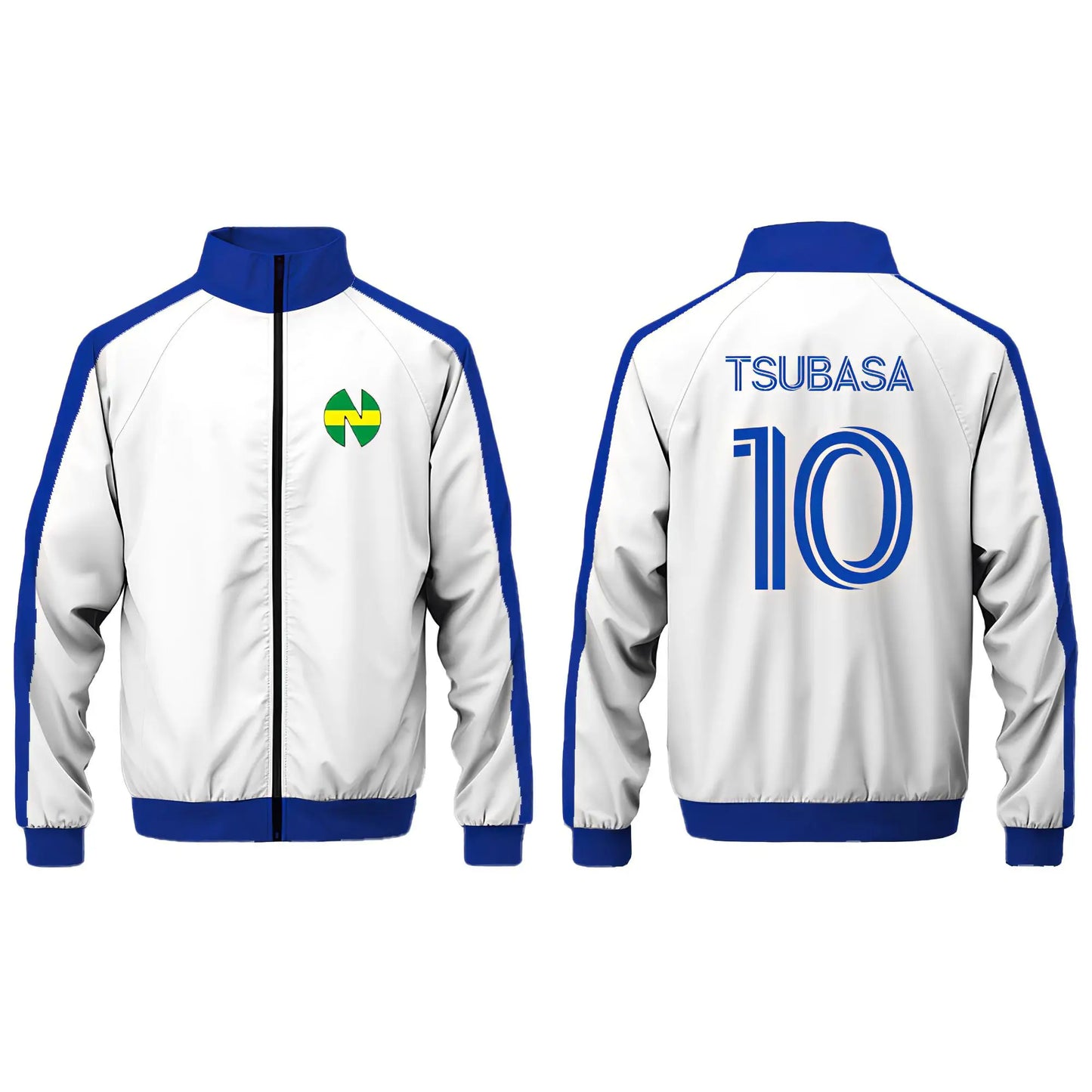 Japanese Anime Captain Tsubasa Jacket Autumn Winter Street Casual Cosplay Sportswear Unisex Stand Collar Zipper Long Sleeve Coat
