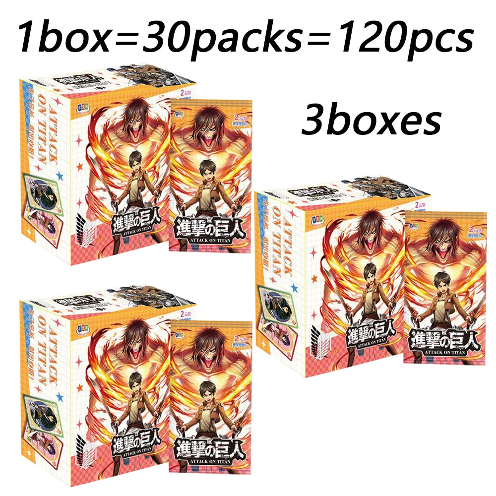 Attack on Titan Collection Cards Classic Japanese Anime Works Eren Jaeger Mikasa·Ackerman Cool Battle Roles Cards Holiday Gifts