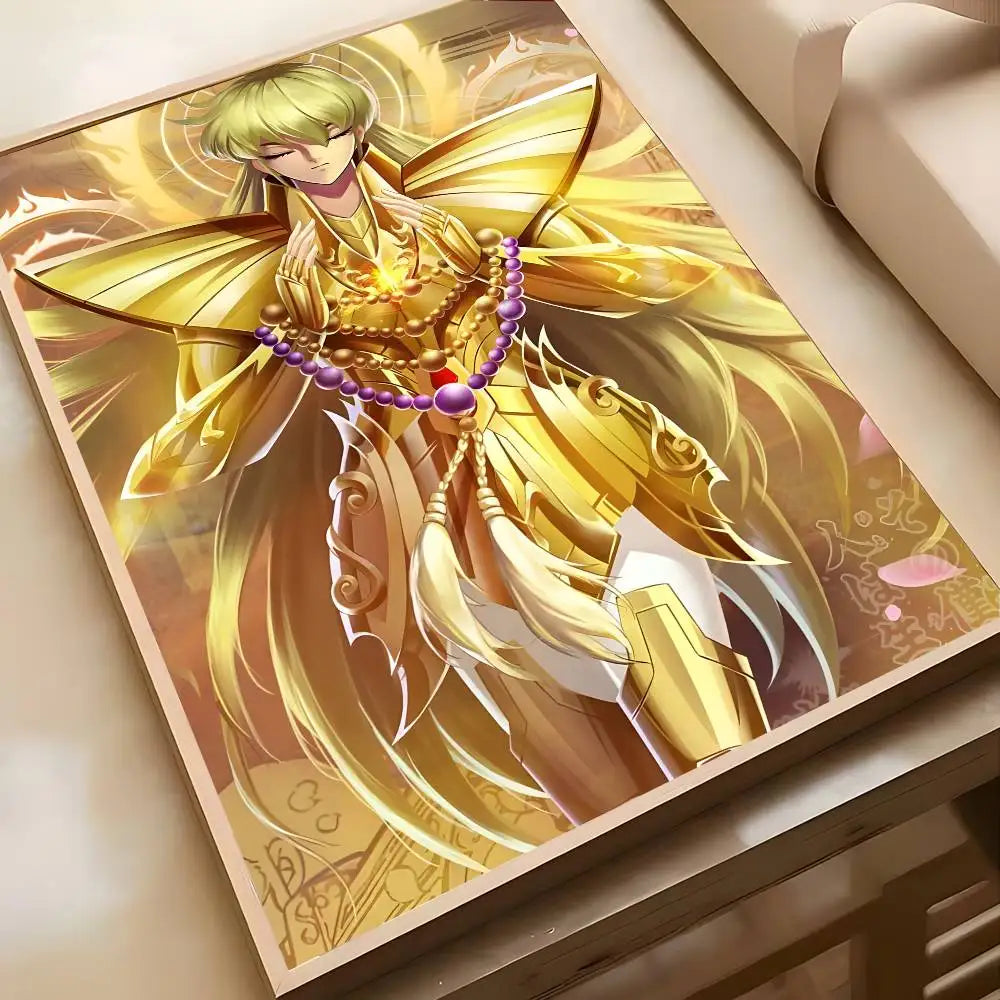 Saint Seiya Poster High-definition art sticker Self adhesive waterproof home decoration