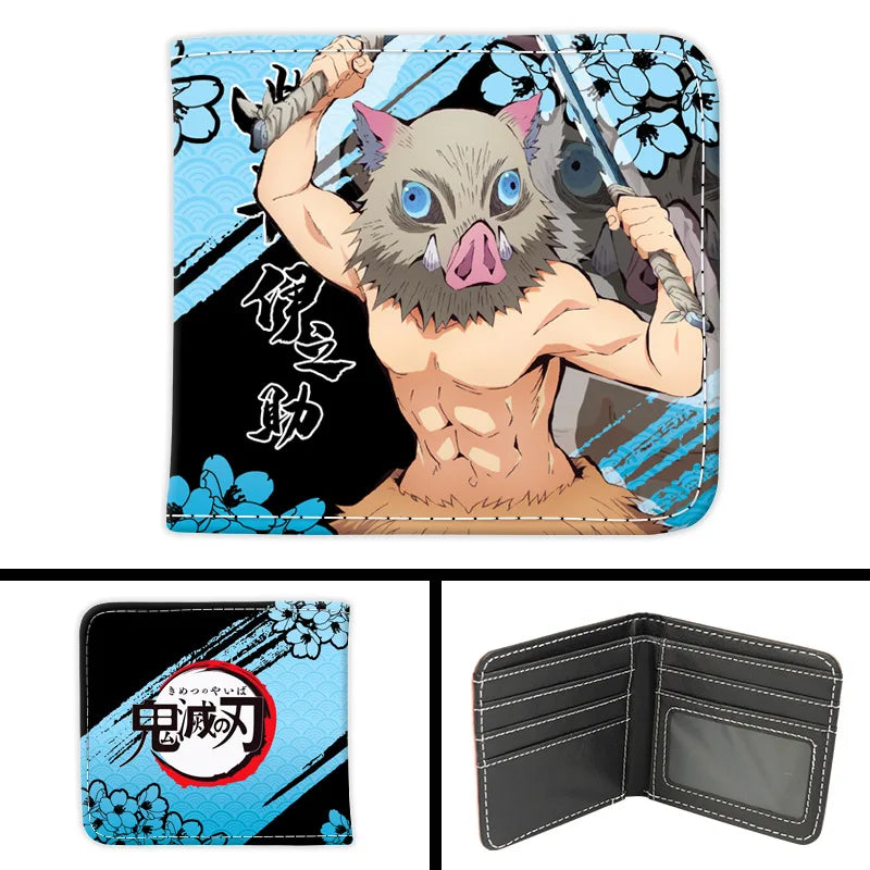 New Kimetsu No Yaiba Fashion Anime Cartoon Wallets Demon Slayer Kamado Nezuko Coin Purses Handbag Casual Card Kids Birthday Gift