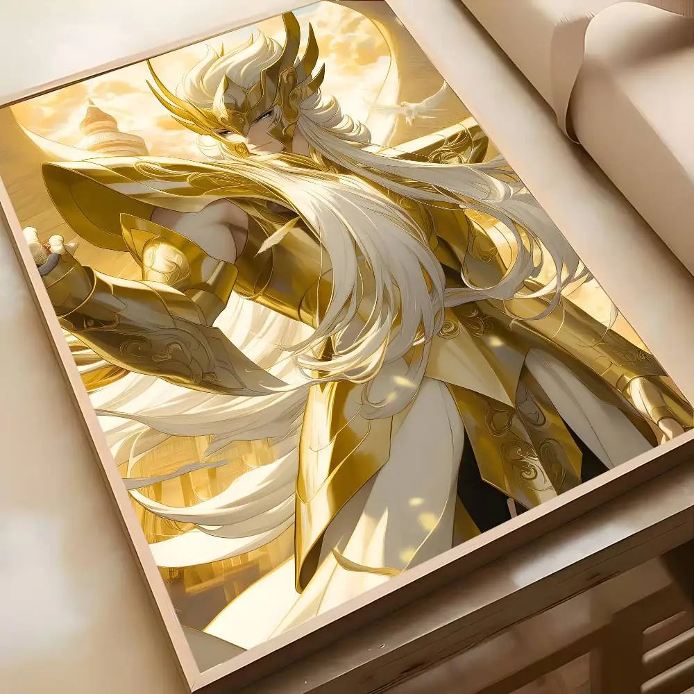 Saint Seiya Poster High-definition art sticker Self adhesive waterproof home decoration
