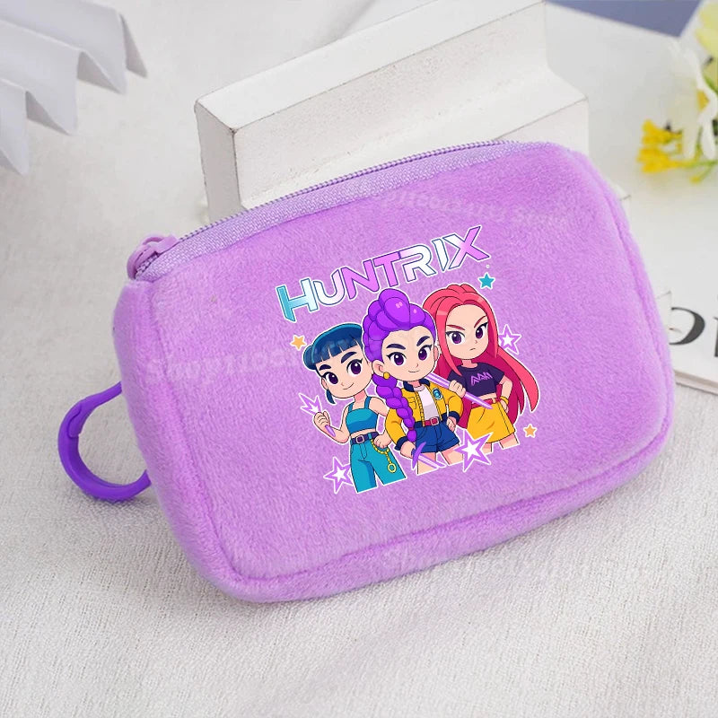 KPop Demon Hunters Kid Girl Plush Coin Purses