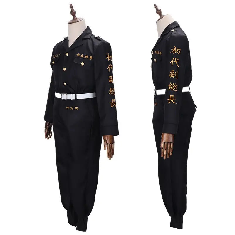 Anime Sano Manjiro Cosplay Costume Tokyo Revengers Manji Gang Mikey Ken Embroidery Jacket Cloak Uniform For Halloween Party