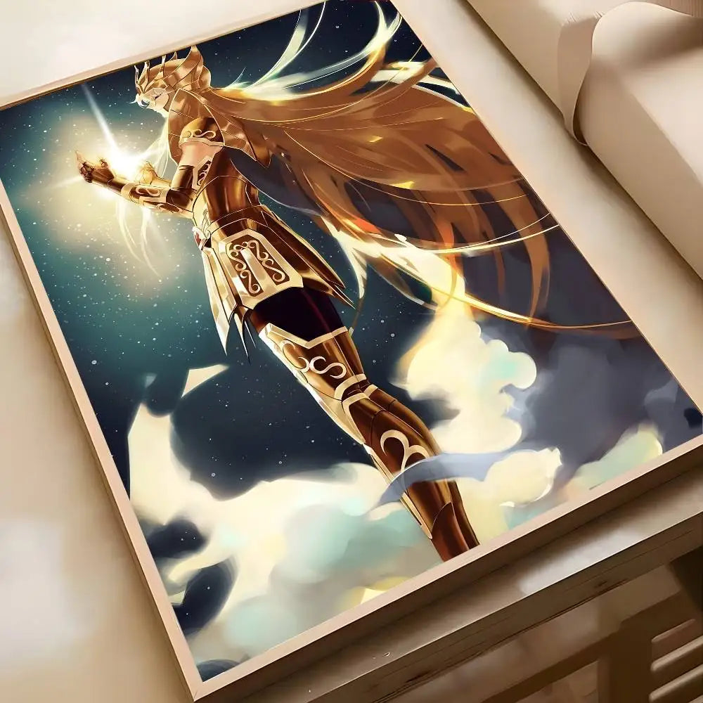 Saint Seiya Poster High-definition art sticker Self adhesive waterproof home decoration