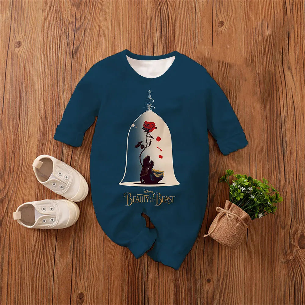 Baby Romper 0-4 Years Cotton/Poly Blend Beauty and the Beast Clothes