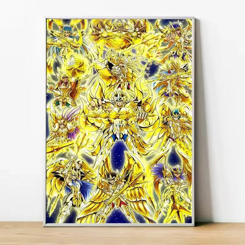 Saint Seiya Gold Saints Anime Canvas Poster  Home  Room Decor Wall Art Painting