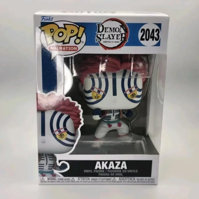 Genuine Funko Pop Demon Slayer Akaza Kamado Tanjiro Kamado Nezuko Action Doll Model 2041 2042 2043 Vinyl Sculpture Dolls Gift