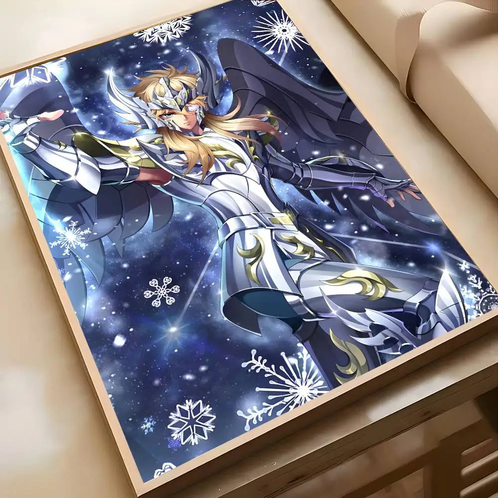 Saint Seiya Poster High-definition art sticker Self adhesive waterproof home decoration
