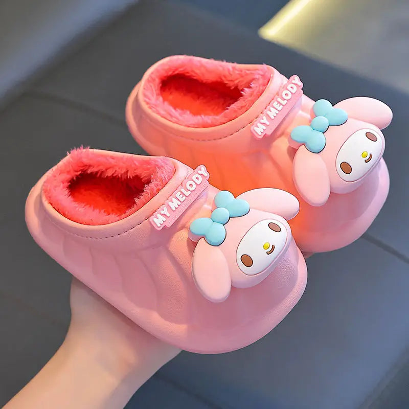Hello Kitty Home Waterproof and Wear-resistant Cotton Slippers for Boys and Girls