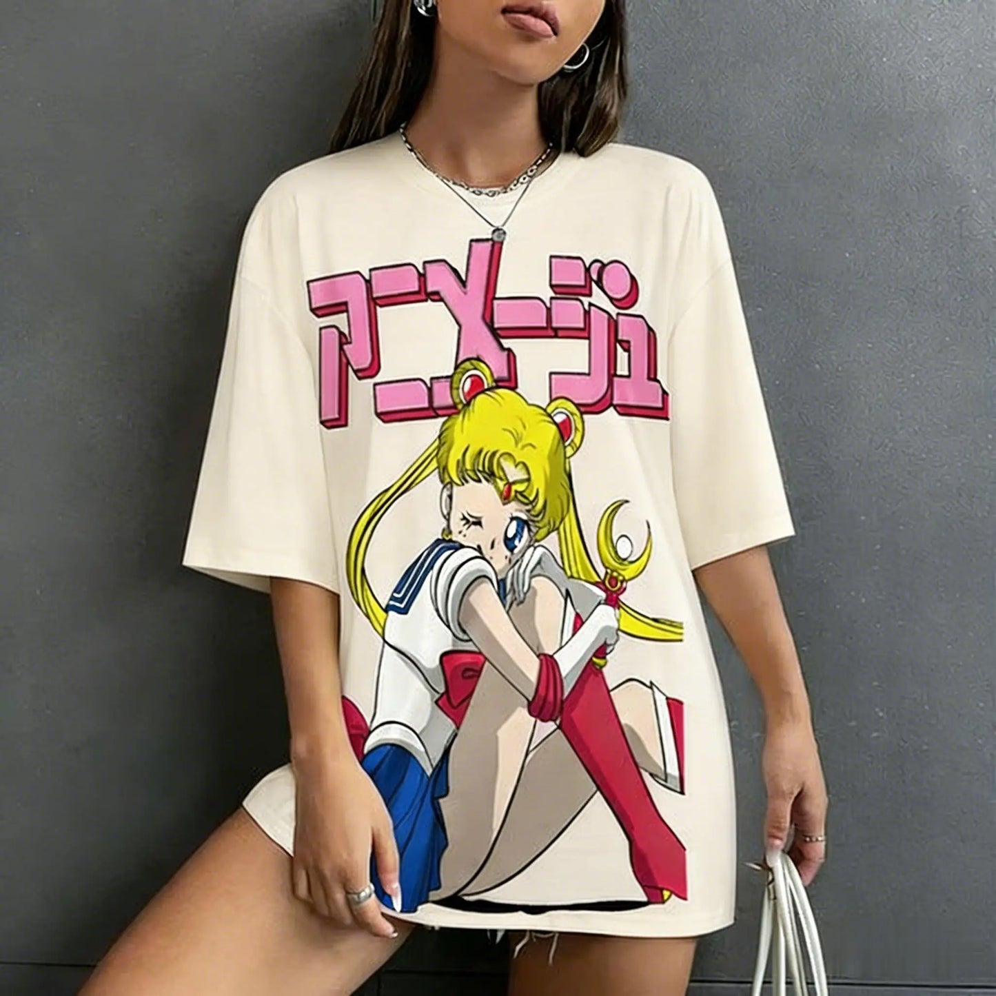 Sailor Moon Anime T Shirt Women Man Casual 2026 Summer New Short Sleeve Cotton Tops Graphic Tee Cartoon Streetwear Y2k Clothes