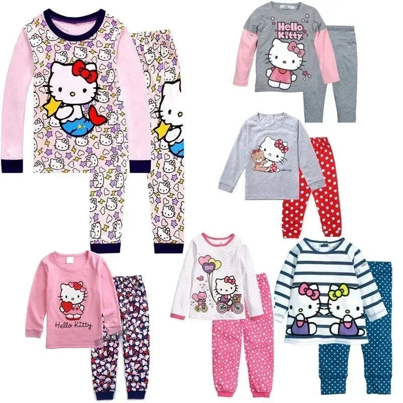 Hello Kitty pure cotton girls pajama set