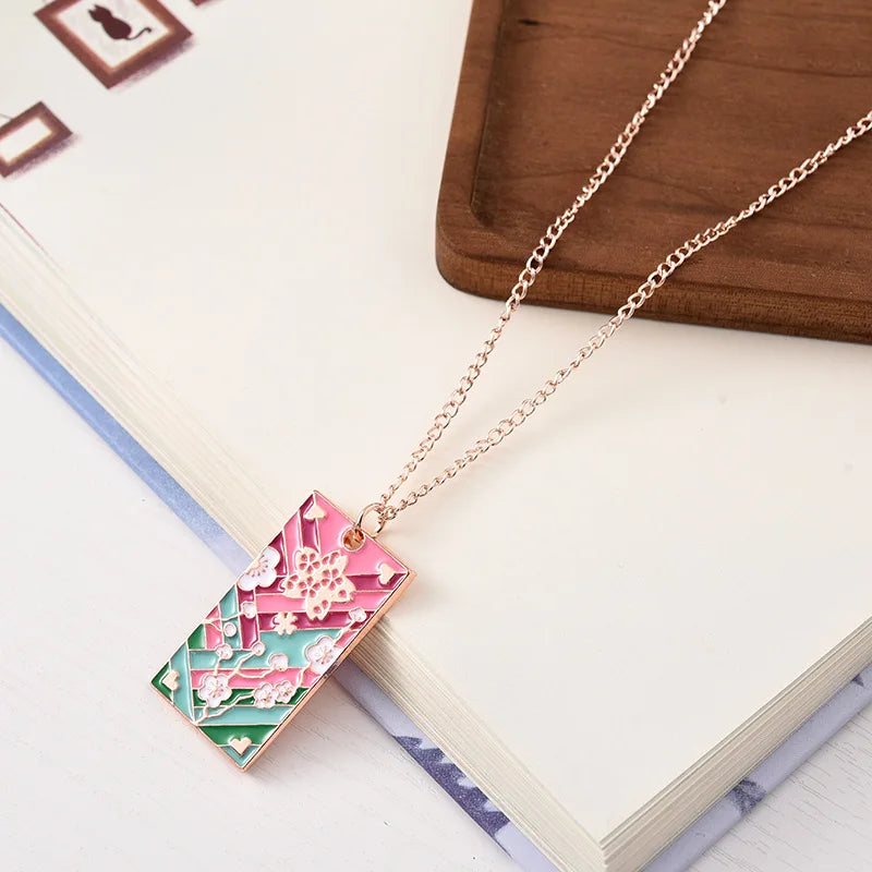 Demon Slayer Necklace - Tanjiro, Nezuko & Zenitsu Metal Pendant Cosplay Jewelry