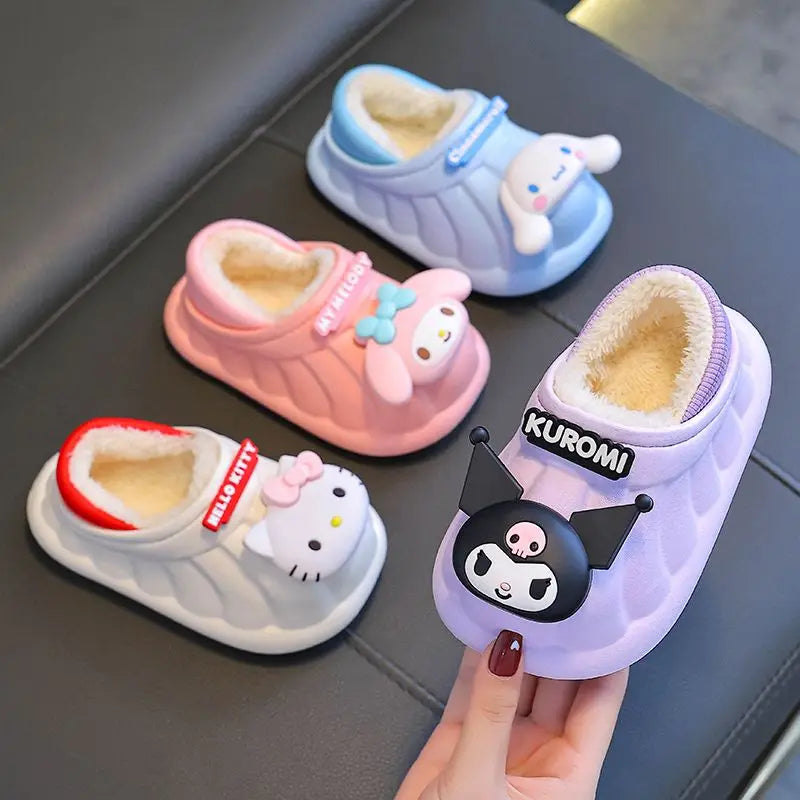 Hello Kitty Home Waterproof and Wear-resistant Cotton Slippers for Boys and Girls