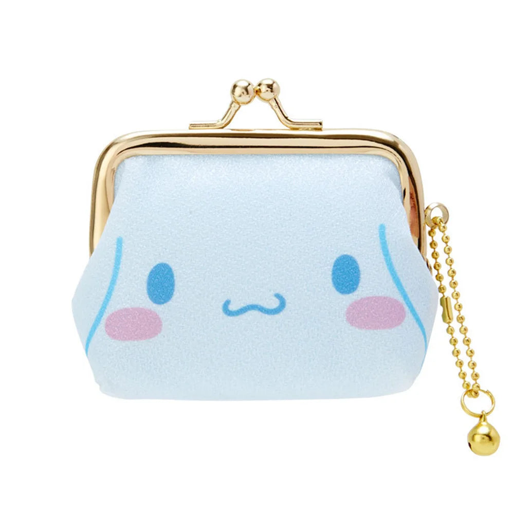 Hello Kitty Mini Zero Wallet Kawaii Kuromi Cinnamoroll My Melody Keyring Multifunctional Card Bag
