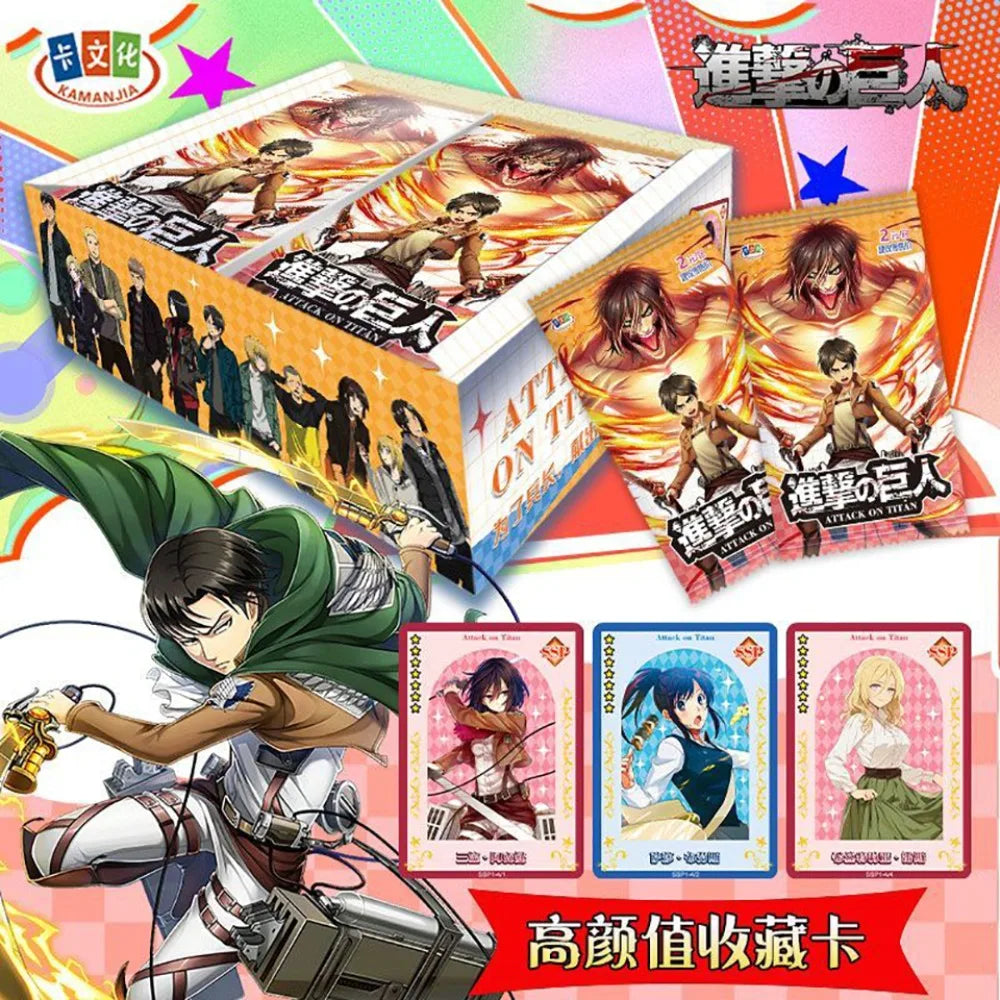 Attack on Titan Collection Cards Classic Japanese Anime Works Eren Jaeger Mikasa·Ackerman Cool Battle Roles Cards Holiday Gifts