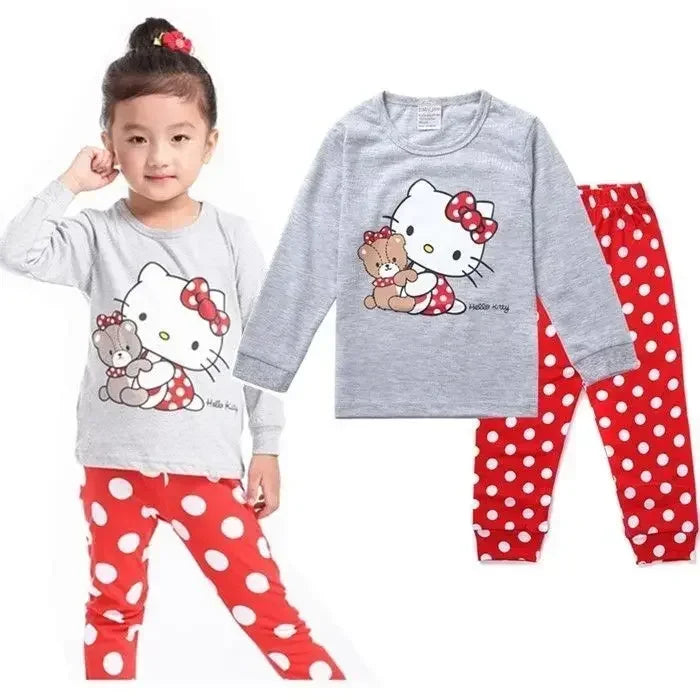 Hello Kitty pure cotton girls pajama set