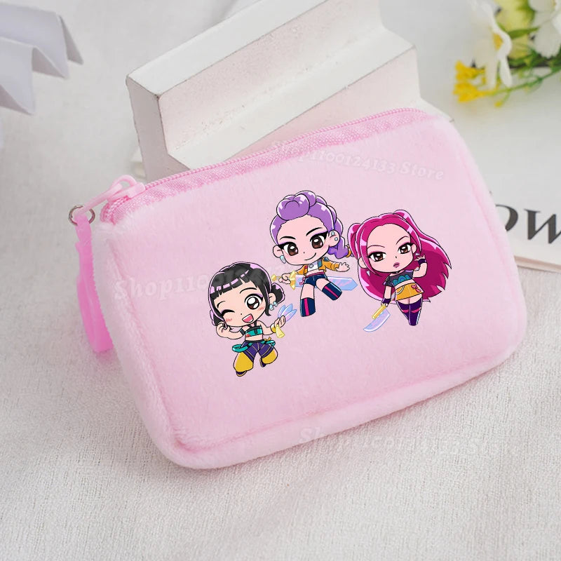 KPop Demon Hunters Kid Girl Plush Coin Purses