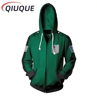 Attack on Titan Anime Cosplay Hoodie - Zipper Jacket Sweatshirt