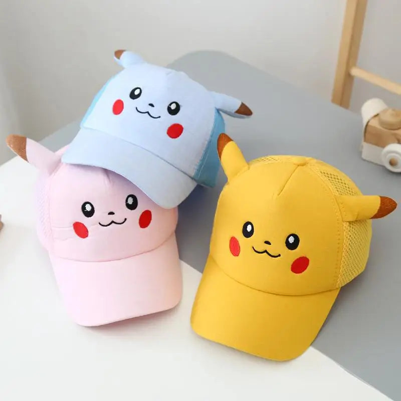 Pokemon Kids Cap with Pikachu Face and Ears
