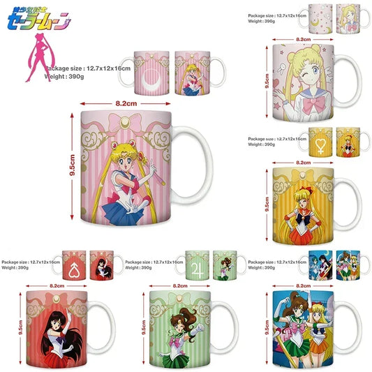 Sailor Moon Girl Coffee Mugs DIY Custom Anime Cartoon Ceramic Mug Cup Creative Outdoor Work Camping Beer Cups Kids Birthday Gift